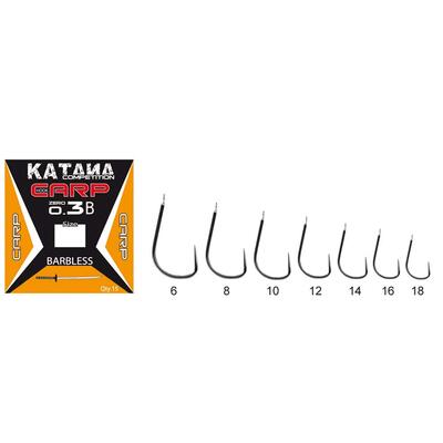 Carlige Maver Katana Competition Carp KC03B Barbless, 15buc/plic Nr.6 15buc/plic