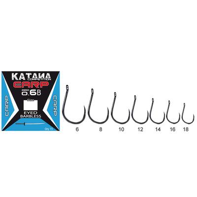Carlige Maver Katana Competition Carp KC06B Barbless, 15buc/plic Nr.6 15buc/plic