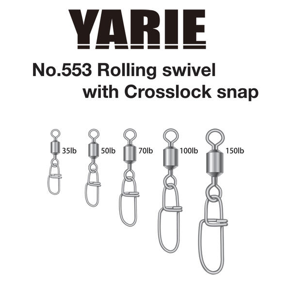 Agrafa cu Vartej Yarie 553 Crosslock Snap 50lb 6buc/plic