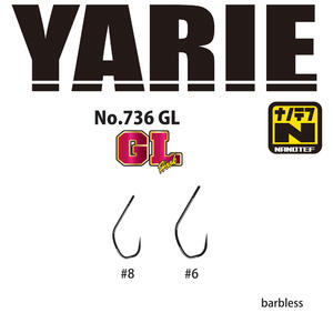 Carlige Yarie 736 GL Nanotef Barbless, 16buc/plic Nr.6