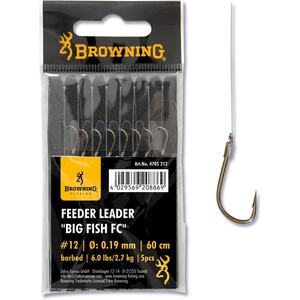 Carlige Legate Browning No.14 60cm 0.16mm Feeder Leader Big Fish FC