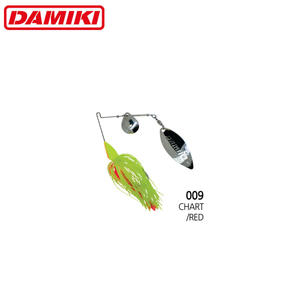 Damiki spinnerbait M.T.S - 10.7gr (3/8oz) - 009 (Chart/Red)