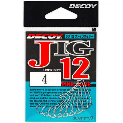 Carlige Offset Decoy JIG12 Fine Wire Nr.1/0 9buc/plic