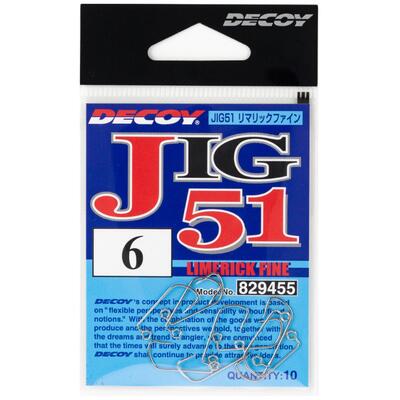 Carlige Offset Decoy JIG51 Limerick Fine Wire Nr.3 9buc/plic