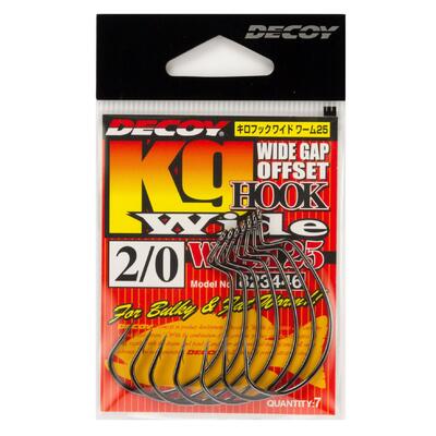 Carlige Offset Decoy KG 25 Wide Worm Nr.2/0 7buc/plic