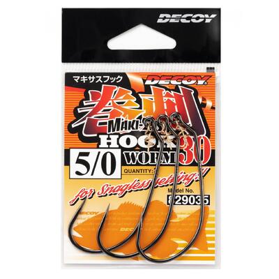 Carlige Offset Decoy Makisasu Worm 30 Nr.4/0 3buc/plic