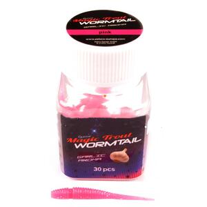 Vierme Quantum Magic Trout Wormtail 45mm Garlic Aroma Pink