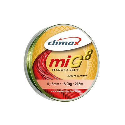 Fir textil Climax MIG8 Extreme 8-Braid Olive Green 0.12mm/9.5kg/135m