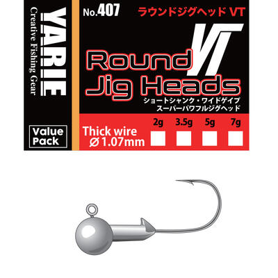 Jig Yarie 407 Round VT Thick Wire 3/0 3.5g 10buc/plic