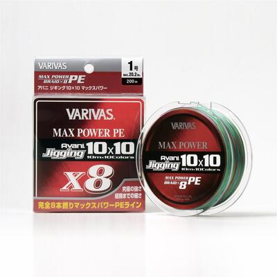 Fir Textil Varivas Avani Jigging 10x10 Max PE X8, Multicolor, 300m 0.34mm 29kg/64lbs