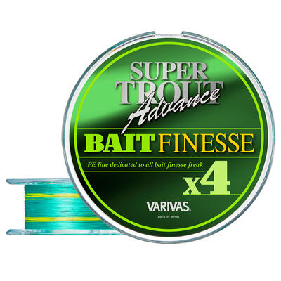Fir Textil Varivas Super Trout Advance Bait Finesse PE X4, 100m, Verde Fluo 0.128mm 4.5kg/10lb