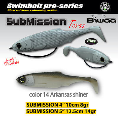 Shad Biwaa Submission 13cm, culoare Arkansas Shiner