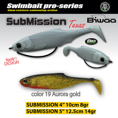 Shad Biwaa Submission 13cm, culoare Aurora Gold