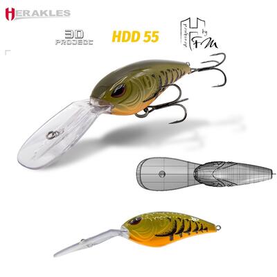 Vobler Colmic Herakles HDD-55 Floating, Brown Craw, 27g, 7.2cm